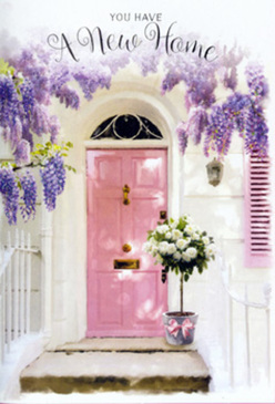 A sunlit entrance in Malden Rushett becomes a gentle portrait of homecoming, with a blush-pink front door standing warm and inviting beneath a cascade of wisteria in full lavender bloom. Each trailing cluster of petals drapes over the doorway like a natural curtain, catching flecks of afternoon light that might easily be the same golden glow that washes over the fields near Chessington World of Adventures. The walls surrounding the door are whitewashed and slightly textured, giving a rustic charm that enhances the tender pastel tones. Beside the threshold, placed with care as though just delivered, a chic metal bucket in soft grey brims with white and cream roses, their layered petals plush and luminous. Between the roses, small touches of fresh greenery peek through, adding depth and a hint of woodland softness reminiscent of walks around nearby countryside paths. A narrow pink ribbon is tied around the bucket, its satin sheen echoing the painted door and lending the arrangement a polished, celebratory finish. Dappled light plays over the step, highlighting the rounded shapes of the blooms and the calm symmetry of the doorway. The entire scene feels like a quiet toast to new roots being put down in Malden Rushett: understated, thoughtful, and deeply optimistic. It evokes the thrill of turning the key in a fresh lock, knowing that flowers have arrived first to bless the space. For a housewarming, a new tenancy, or simply the first night in a lovingly renovated cottage, this image captures how a carefully chosen floral arrangement can make any front door feel instantly lived in and cherished.